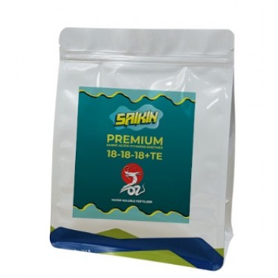 Удобрение Saikin Premium 18-18-18+MЭ+EAV 2кг, комплексное водорастворимое удобрение